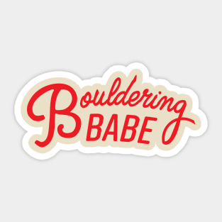 Bouldering Babe Sticker